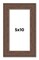 5x10 Wide Barnwood Picture Frame with UV-Resistant Acrylic & Acid Free Backing, Available in 6 Paint Finishes - Grey, Brown, White, and Black